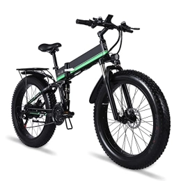 satxtv Vélos électriques Vélo électrique pliable pour homme et femme, vélo de montagne 26 pouces, fourche avant avec amortisseurs pneumatiques, MX01