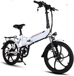HCMNME vélo Vélo électrique Pliable, Vélo de neige électrique, cadre en aluminium de 20 pouces vélo électrique 6 vitesses pliante mini ebike 250W batterie lithium amovible Batterie de bicyclette adulte à bicyclet