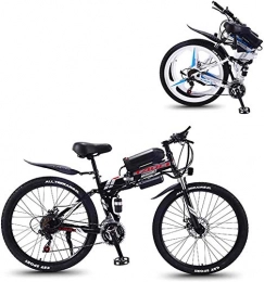 HCMNME vélo Vélo électrique Pliable, Vélo de neige électrique, vélo électrique pliant vélo de montagne électrique avec 26 "Matériau en acier à haute teneur en carbone super léger, moteur 350W Batterie de lithium