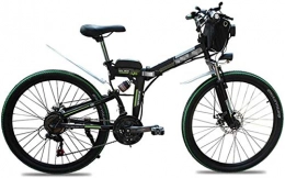 HCMNME vélo Vélo électrique Pliable, Vélo de neige électrique, vélos électriques pour adultes, vélo pliante de 26 ", vélos de montagne de neige de 500W, alliage en aluminium Vélo à vélo de montagne, suspension co
