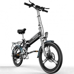 HCMNME vélo Vélo électrique Pliable, Vélo de neige électrique, vélos électriques rapides pour adultes 20 pouces de 20 pouces Commuter Collewewewewewewewe avec 48V Batterie de lithium amovible Port de chargement U