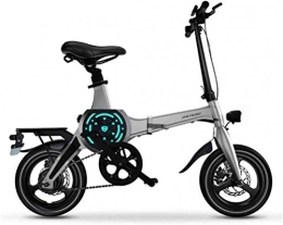 HCMNME Vélos électriques Vélo électrique Pliable, Vélo de neige électrique, vélos électriques rapides pour adultes de 14 pouces portables pliantes de montagne électrique pliante pour adulte avec batterie au lithium-ion 36V Li