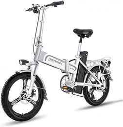 HCMNME vélo Vélo électrique Pliable, Vélo de neige électrique, vélos électriques rapides pour adultes légers vélo électriques de 16 pouces roues portables ebike avec pédale 400W assistance électrique vélo électri