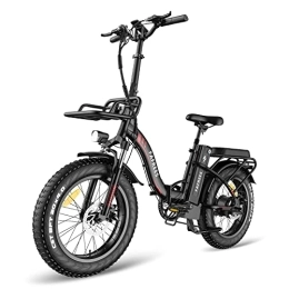 Vélo électrique pliant 20" Fatbike 48 V 22,5 Ah Batterie Samsung Shimano 7S Vélo de montagne électrique pour homme et femme F20 Max Vélo électrique de rue urbaine (noir)