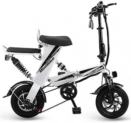 electric bicycle vélo Vélo électrique Pliant Vitesse Maximale 30 Km / H avec Batterie Portable Mini Et Petite Batterie Au Lithium Pliante pour Roues De 12 Pouces pour Hommes Et Femmes, White