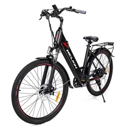 JSJM vélo Vélo électrique pour adultes, VTT de 69, 8 cm, assistance au pédalage, vélo de navetteur, batterie Li-ion amovible 250 W, vitesse maximale 25 km / h (noir)