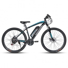 Hiland vélo Vélo électrique Rockshark - Cadre en aluminium - 27, 5" - 350 W - Shimano - 21 vitesses - Fourche de suspension avec batterie 36 V 10, 4 Ah - Cadre de 17" - Vélo électrique - Noir