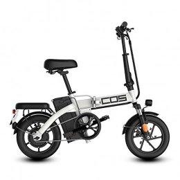 LFANH Vélos électriques Vélos Électriques pour Adultes, Vélo Électrique Vélo Léger 14 Pouces 350W Jusqu'à 25 Kmh Pédale Vélo À Assistance, Casual Moteur pour Adultes en Plein Air Vélos pour Enfants, Blanc