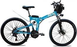 Fangfang vélo Vélos électriques, 26 pouces électrique VTT, pliable et mobile 48V 500W 13Ah Lithium-ion, Frein à disque hybride Reclining / Route, Adulte Cyclisme Vélo (Couleur: Rouge) , Bicyclette ( Color : Blue )