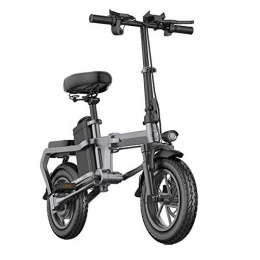 KT Mall vélo Vélos électriques pliants pour adultes en alliage d'aluminium 14In Ville E-Bike avec 48V amovible de grande capacité Lithium-ion rechargeable sans chaîne légère Mini bicyclette électrique, 100km