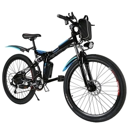 Speedrid Vélos électriques Vélos électriques Speedrid, VTT électriques pour Adultes, vélo électrique Pliant de Banlieue avec Batterie au Lithium 36V 8Ah et Roue intégrée élégante (36V / 8Ah 26'' Noir)