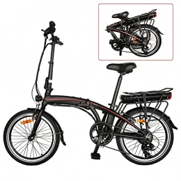 CM67 vélo Vélos électriques Vélo de Montagne Vélo Pliant à 7 Vitesses Vélo Pliant électrique 36v / 10AH avec Batterie Amovible Convient aux Hommes et aux Femmes Adultes