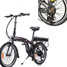 CM67 Vélos électriques Vélos électriques Vélo de Ville électrique Vélo de Ville 50KM avec Endurance Vélo Pliant électrique avec boîte de Vitesses à 7 rapports Convient aux Adolescents et aux Adultes