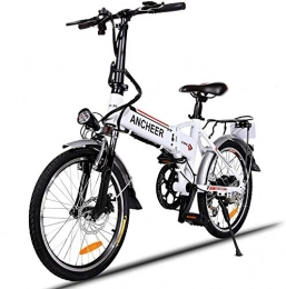 WJSW Vélos électriques WJSW Vélo de Montagne électrique, vélo électrique Pliant de 26 Pouces avec Roue Ultra légère en Alliage de Mium à 6 Rayons intégrés, Suspension intégrale de qualité supérieure et Vitesse 21 Vitesses