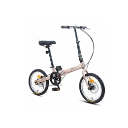 Wonzone Vélos électriques Wonzone ddzxc Vélo électrique pliable de 40, 6 cm Vélo portable ultra léger pour femme Travail quotidien Mini frein à disque Cadre en acier à haute teneur en carbone pliable (couleur : rose)