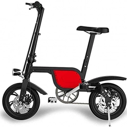 WXX vélo WXX Sports De Plein Air Électrique Pliant Vélo, Cadre en Alliage D'aluminium 12" 250W 36V 6AH Grande Capacité Au Lithium-ION Batterie De Vélos Ebike (Capacité De Charge: 120 Kg), Rouge