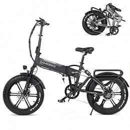 WZFANJIJ Vélos électriques WZFANJIJ Vélo Électrique Pliant - Adultes Urbain Vitesse Réglable Électrique Bike avec 48V / 10Ah Batterie au Lithium Amovible et Moteur 500W, Black