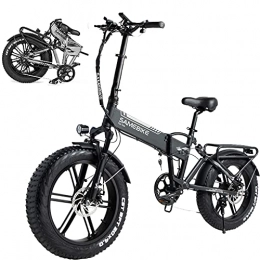 WZFANJIJ Vélos électriques WZFANJIJ vélo électrique500W 48V 10.4AH Batterie au Lithium avec télécommande vélo électrique Pliant pour Adultes, Black