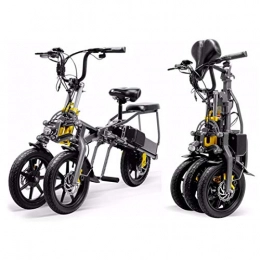 XCBY vélo XCBY VLo Lectrique Pliant, Lectrique Tricycle - La Voiture de Ville lectrique Double Batterie de 14 Pouces 350W48V Convient aux Adultes et aux Adolescents