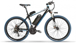 XDHN vélo XDHN Cadre De Vélo Électrique en Batterie Au Lithium en Alliage D'Aluminium 48V10Ah Aide avec 70Kkm Convient Aux Hommes Et Aux Femmes, Bleu
