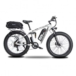 Extrbici vélo XF800 Vélo électrique pour homme 750 W 48 V 26 pouces VTT pour adulte neige VTC Pneu Grand Trois modes de conduite, Homme, blanc