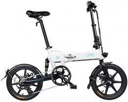 XTD Vélos électriques XTD Unisexe Vélo électrique - Aluminium Pliant Vélo électrique avec 250W Watt Moteur 16inch Pneu pour Travail Voyage à Vélo en Plein Air Et Le Navettage Out White