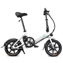 XUYIN vélo XUYIN Pliant Vélo Électrique 14 Pouces Adulte Extérieur Vélo Électrique Maximum Électrique Équitation Assistés 40-50Km Batterie Au Lithium 7.8Ah, Blanc