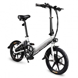 YANGMAN-L Vélos électriques YANGMAN-L Pliant ebike, 250W 6 Vitesses en Aluminium vélo électrique avec pédale pour Adultes et Adolescents 16" vélo électrique avec 15mph 36V / 7.8AH Lithium-ION, Blanc