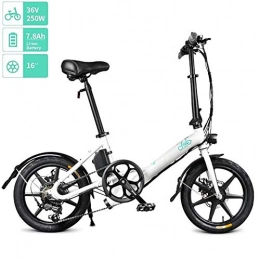 YANGMAN-L vélo YANGMAN-L Pliant vélo électrique, 16 Pouces Pliable électrique vélo de Banlieue Ebike avec 36V 7.8Ah Batterie au Lithium, Blanc