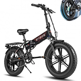 YI'HUI vélo YI'HUI 20 Pouces pneus vélos électriques Pliant Ebike 48V 750W vélos électriques de Montagne pour Adultes, Noir