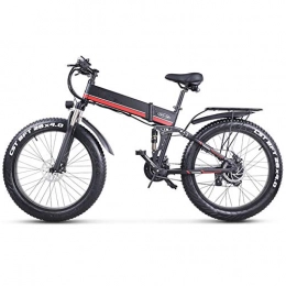 Ylight Vélos électriques Ylight Vélo Électrique 48V 1000W avec Écran LCD E-Bike VTT / Snow E-Bike, Shimano 21 Vitesses, 26 inch, Rouge