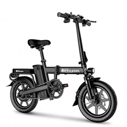 YOUSR Vélos électriques YOUSR Vélo électrique Se Pliant Portatif De Bicyclette électrique, avec Le Moteur 28KM / H sans Brosse De La Batterie 350W De Lithium-ION De FrontLED Light 48V, Vélo électrique