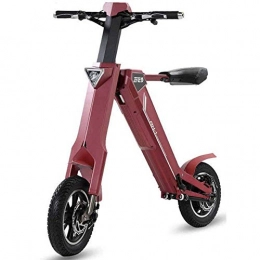 YPYJ vélo YPYJ Pliant Automatique Électrique Intelligent Vélos avec Audio Bluetooth Adulte Mâle Et Femelle Petite Batterie De Voiture Mini Scooters, Rouge