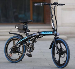 YQ&TL Adultes cyclomoteur vélo électrique 20 Pouces Vitesse Intelligent Pliant e-Bike 36V 8 / 10AH 250W Moteur en Acier au Carbone vélo de Montagne pour Hommes B 8AH