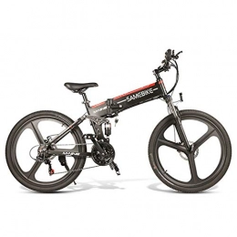 YRXWAN Vélos électriques YRXWAN Vélo de Montagne électrique, vélo électrique Pliant de 26 '' avec Batterie Amovible au Lithium-ION 48V 350W pour Adultes, Noir