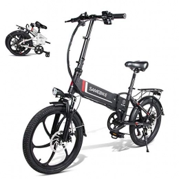 YRXWAN vélo YRXWAN Vélo électrique Pliant à 7 Vitesses 48V 350W Vélo électrique de 20 Pouces Pneu E-Bike 80km Kilométrage Vélo électrique, Noir, 350w