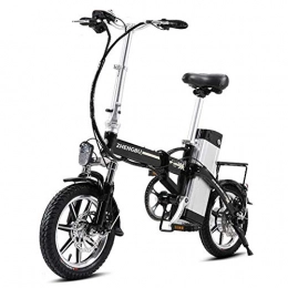 ZBB Vélos électriques ZBB Vélo électrique Pliant pour Adultes Femmes Hommes Vélo de Banlieue électrique avec Batterie Neuve de troisième génération, Amovible, Vitesse maximale 20KM / H 36V, Noir, Black