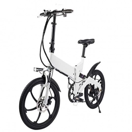 ZHIFENGLIU vélo ZHIFENGLIU Vlo lectrique, Alliage D'aluminium Intelligent Double Mode Fonction 20 Pouces 36V7.8Ah Mobilit Adulte Pliant Cyclomoteur lectrique, Blanc