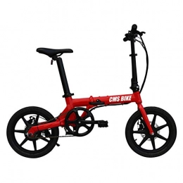 ZQNHXY vélo ZQNHXY Vélos électriques pour Adultes avec Damper Shock, Urban Commuter Pliant vélo électrique pour Sports de Plein air Cyclisme entraînement et Le navettage, Rouge