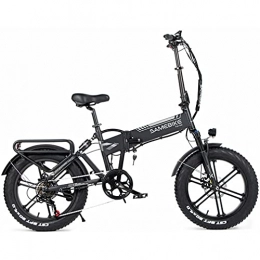 ZWJABYY Vélos électriques ZWJABYY 20 Pouces Velo Electrique Pliable, 500W 20" 4.0 Fat Bike Electrique, Vitesse Maximale 25Km / H, VéLo ÉLectrique Adulte avec Batterie Amovible 48V / 10Ah, pour Adolescent Et Adultes, Black