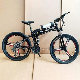ZXL vélo ZXL Vélos Électriques Pour Adultes, Vélo En Alliage D'Aluminium 360W Amovible 36V / 8Ah Batterie Au Lithium-Ion Vtt / Trajet Domicile-Travail Ebike, Noir, Noir