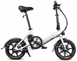 QLHQWE Vélos électriques Électrique pliant vélo pliable vélo double frein à disque portable pour le vélo électrique pliant vélo avec des pédales, 7.8AH batterie au lithium-ion, vélo électrique avec 14 pouces Roueset250WMoteur