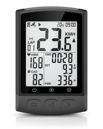 IBEX Zubehör BikePilot Fahrradcomputer kabellos [2.3 Zoll LCD] - IPX7 wasserdichtes GPS Fahrrad Tacho mit ANT+ und Bluetooth Konnektivität - Radcomputer hintergrundbeleuchtet mit Strava Sync