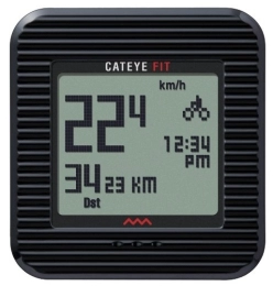 CatEye Fahrradcomputer Cateye Fit Radfahren Computer / Schrittzähler Walking kabellos, 1603101, Schwarz, Einheitsgröße