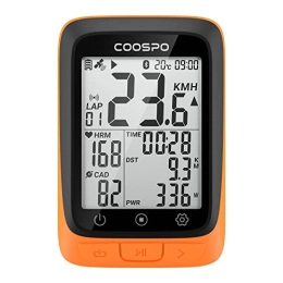 CooSpo Fahrradcomputer COOSPO GPS Fahrradcomputer Kabellos, Drahtlos Radfahren Computer GPS mit Bluetooth / ANT+, Wasserdichter Radcomputer mit Automatischer Hintergrundbeleuchtung, 2, 4 Zoll LCD Display