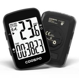 CooSpo Fahrradcomputer CooSpo Kabelloser Fahrradcomputer, GPS, Kilometerzähler, Radcomputer mit IPX7, LCD-Display & Multifunktionen, GPS-Fahrradtachometer mit Geschwindigkeits-Alarm