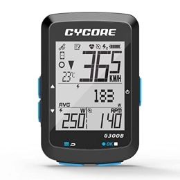 CYCORE Fahrradcomputer CYCORE GPS-Fahrradcomputer 300B – nur GPS. Mit großem LCD-Bildschirm, geringer Batterieverbrauch, unterstützt BLE-Protokolle, 4 MB, wasserdicht IPX7, iOS / Android.