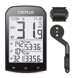 CYCPLUS Zubehör CYCPLUS GPS Fahrradcomputer mit Trittfrequenz oder Geschwindigkeitssensor und Halterung, Großer Bildschirm Wasserdicht Fahrradtacho STRAVA Datensynchronisation Höhenmesser