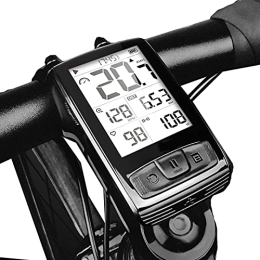 WSXKA Zubehör Drahtloser Fahrradcomputer, Fahrrad-Tachometer und Kilometerzähler mit Trittfrequenz- / Geschwindigkeitssensor, wasserdichter IPX5-Fahrradcomputer mit 2, 5-Zoll-LCD-Hintergrundbeleuchtung, ANT + BLE4