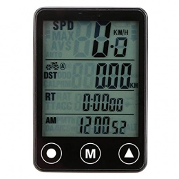 TLJF Zubehör Fahrradcomputer GPS 24 Funktionen Wireless Computer Touch Taste LCD Hintergrundbeleuchtung Tachometer Wasserdicht für die Fahrradhalterung tragbar für Klettern